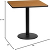 image:imageFlash Furniture Graniss 24 Square Mahogany Laminate Table Top with 18 Round Table Height BaseNatural
