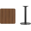 image:imageFlash Furniture Graniss 24 Square Mahogany Laminate Table Top with 18 Round Table Height BaseWalnut