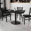 image:imageFlash Furniture Graniss 42 Square Mahogany Laminate Table Top with 24 Round Table Height BaseBlack