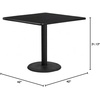image:imageFlash Furniture Graniss 42 Square Mahogany Laminate Table Top with 24 Round Table Height BaseBlack