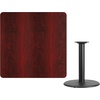 image:imageFlash Furniture Graniss 42 Square Mahogany Laminate Table Top with 24 Round Table Height BaseMahogany
