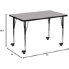 image:imageFlash Furniture Mobile Wren 48 x 30 HP Laminate Table GreyGrey