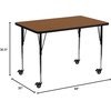 image:imageFlash Furniture Mobile Wren 48 x 30 HP Laminate Table GreyOak