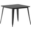 image:imageFlash Furniture 36 Square Outdoor Dining Table BlackBlackBlack TopBlack Frame