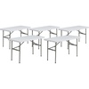 image:imageFlash Furniture 4 ft Plastic Folding Table Granite White 5Pack