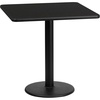 image:imageFlash Furniture Graniss 24 Square Mahogany Laminate Table Top with 18 Round Table Height BaseBlack