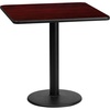 image:imageFlash Furniture Graniss 24 Square Mahogany Laminate Table Top with 18 Round Table Height BaseMahogany