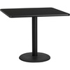 image:imageFlash Furniture Graniss 42 Square Mahogany Laminate Table Top with 24 Round Table Height BaseNatural