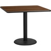 image:imageFlash Furniture Graniss 42 Square Mahogany Laminate Table Top with 24 Round Table Height BaseWalnut