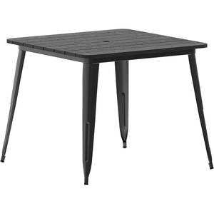 image:imageFlash Furniture 36 Square Outdoor Dining Table BlackBlackBlack TopBlack Frame