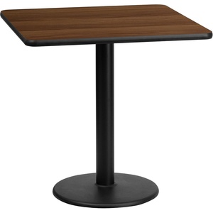 image:imageFlash Furniture Graniss 24 Square Mahogany Laminate Table Top with 18 Round Table Height BaseWalnut