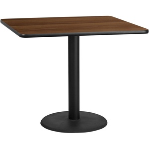 image:imageFlash Furniture Graniss 42 Square Mahogany Laminate Table Top with 24 Round Table Height BaseWalnut