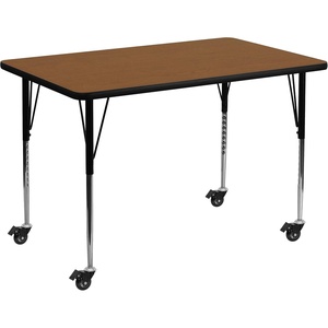 image:imageFlash Furniture Mobile Wren 48 x 30 HP Laminate Table GreyOak