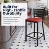 image:imageFlash Furniture Hercules Ladder Back Counter Stool  Vinyl Seat BlackRed