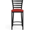 image:imageFlash Furniture Hercules Ladder Back Counter Stool  Vinyl Seat BlackRed