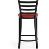image:imageFlash Furniture Hercules Ladder Back Counter Stool  Vinyl Seat BlackRed
