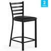 image:imageFlash Furniture Hercules Ladder Back Counter StoolVinyl Seat BKBK 2PK