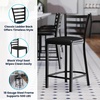 image:imageFlash Furniture Hercules Ladder Back Counter StoolVinyl Seat BKBK 2PK