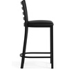 image:imageFlash Furniture Hercules Ladder Back Counter StoolVinyl Seat BKBK 2PK
