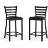 image:imageFlash Furniture Hercules Ladder Back Counter StoolVinyl Seat BKBK 2PK