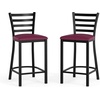 image:imageFlash Furniture Hercules Ladder Back Counter StoolVinyl Seat BKBurg 2PK