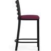 image:imageFlash Furniture Hercules Ladder Back Counter StoolVinyl Seat BKBurg 2PK