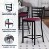 image:imageFlash Furniture Hercules Ladder Back Counter StoolVinyl Seat BKBurg 2PK