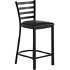 image:imageFlash Furniture Hercules Ladder Back Counter StoolVinyl Seat BlackBlack