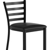 image:imageFlash Furniture Hercules Ladder Back Counter StoolVinyl Seat BlackBlack