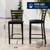 image:imageFlash Furniture Hercules Ladder Back Counter StoolVinyl Seat BlackBlack