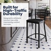 image:imageFlash Furniture Hercules Ladder Back Counter StoolVinyl Seat BlackBlack