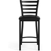 image:imageFlash Furniture Hercules Ladder Back Counter StoolVinyl Seat BlackBlack