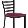 image:imageFlash Furniture Hercules Ladder Back Counter StoolVinyl Seat BlackBurg