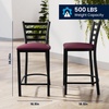 image:imageFlash Furniture Hercules Ladder Back Counter StoolVinyl Seat BlackBurg