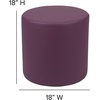 image:imageFlash Furniture Soft Seating Circle Seat RedPurple