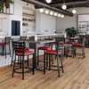 image:imageFlash Furniture Hercules Ladder Back Counter Stool  Vinyl Seat BlackRed