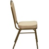 image:imageFlash Furniture 01AGH20124E Crown Back Stacking Banquet Chair Beige Fabric 25 Seat Gold Frame