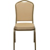 image:imageFlash Furniture 01AGH20124E Crown Back Stacking Banquet Chair Beige Fabric 25 Seat Gold Frame