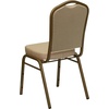 image:imageFlash Furniture 01AGH20124E Crown Back Stacking Banquet Chair Beige Fabric 25 Seat Gold Frame