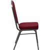 image:imageFlash Furniture 01SV3169 CrownBack Stacking Chair Burgundy Fabric 25 Seat Silver Vein