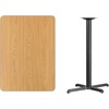 image:imageFlash Furniture 42x30 Rectangular Table and 235x295 XBase MahoganyNatural