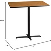 image:imageFlash Furniture 42x30 Rectangular Table and 235x295 XBase MahoganyNatural