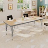 image:imageFlash Furniture 60 x 24 Adjustable Activity Table Gray Short LegsLight Natural