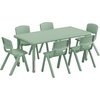 image:imageFlash Furniture 7Piece Kids Activity Table and Chair Set Sage