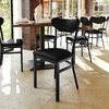 image:imageFlash Furniture Commercial Steel Dining Chair BlueBlack Vinyl BackBlack Vinyl Seat
