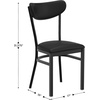 image:imageFlash Furniture Commercial Steel Dining Chair BlueBlack Vinyl BackBlack Vinyl Seat