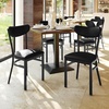 image:imageFlash Furniture Commercial Steel Dining Chair BlueBlack Vinyl BackBlack Vinyl Seat