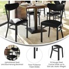 image:imageFlash Furniture Commercial Steel Dining Chair BlueBlack Vinyl BackBlack Vinyl Seat
