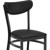 image:imageFlash Furniture Commercial Steel Dining Chair BlueBlack Vinyl BackBlack Vinyl Seat