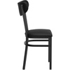 image:imageFlash Furniture Commercial Steel Dining Chair BlueBlack Vinyl BackBlack Vinyl Seat